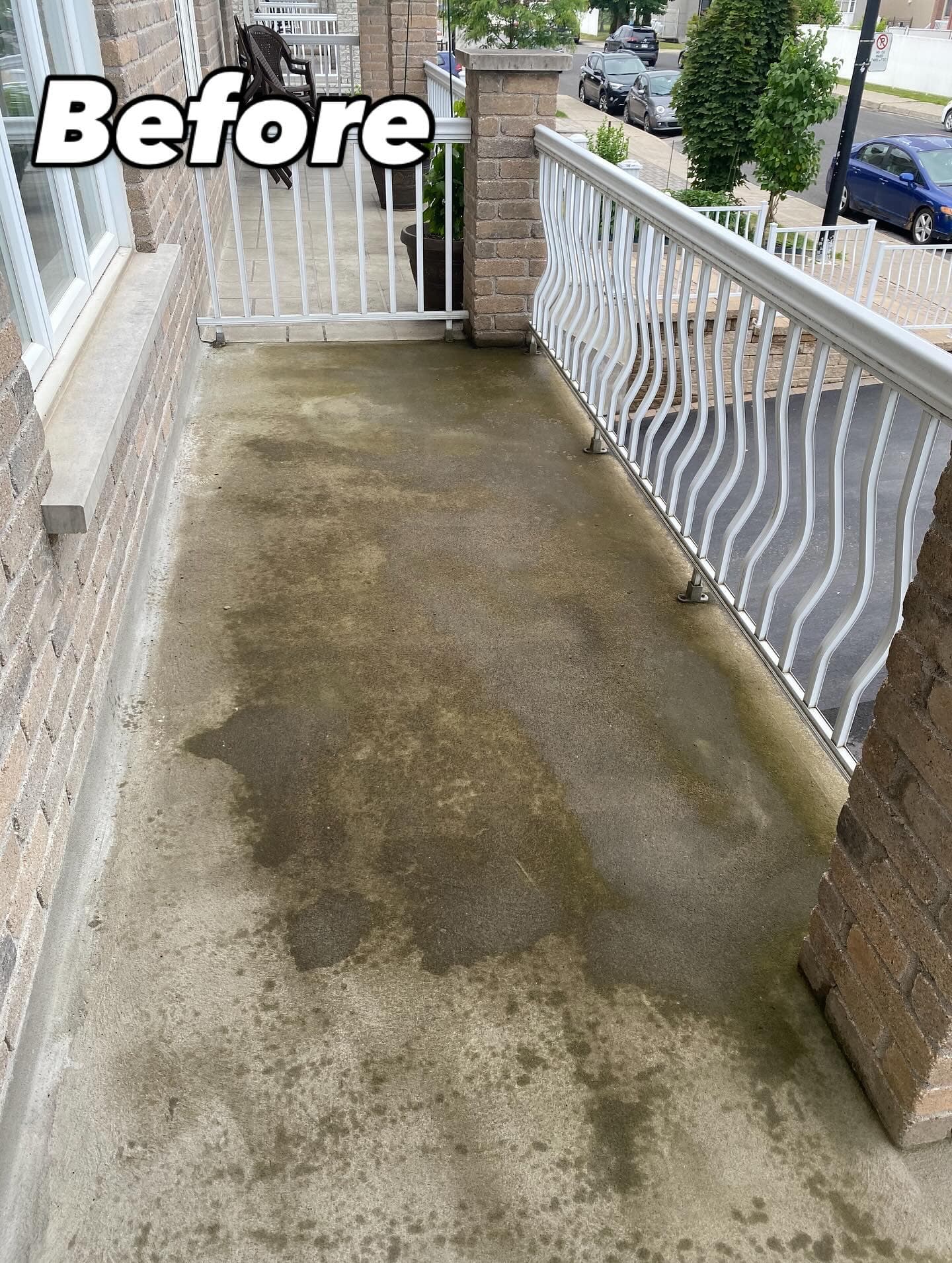 Before - Balcony cleaning before and after